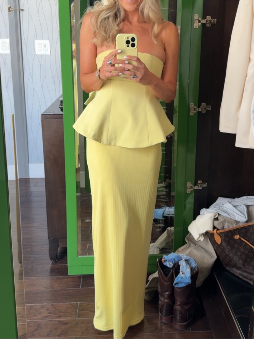 Yellow formal dress size xs